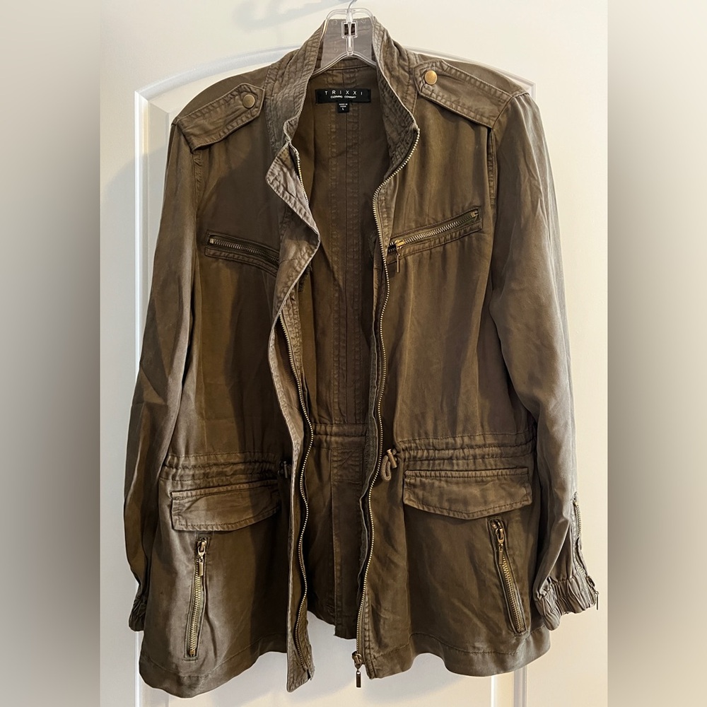 Trixxi Dark Green Utility Jacket